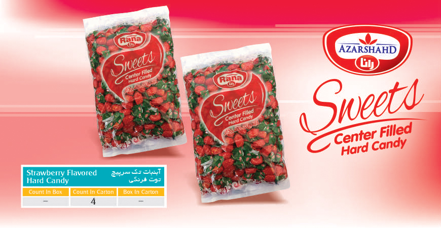 آبنبات تک سرپیچ توت فرنگی